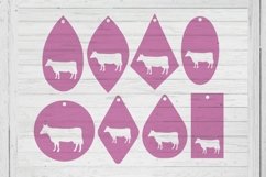 Cow Earrings template svg dxf png ai files Product Image 1