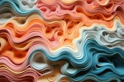 Vibrant 3d render of wavy lines with a multicolor gradient Product Image 1