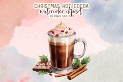 Christmas Hot Cocoa Watercolor Clipart Product Image 9