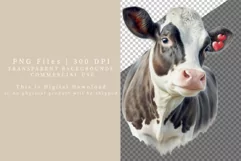 Cow clipart, Love clipart, Valentines Day clipart Product Image 2