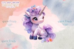 Cute Baby Unicorn Sublimation Clipart Product Image 9