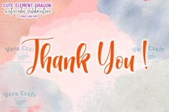 Cute Elemental Dragon Watercolor Sublimation Clipart Set 2 Product Image 9