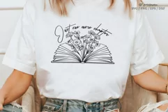 Just one more chapter Svg, Book with wildflowers Svg Product Image 2