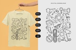 Climbing Doodle T-shirt | SVG Product Image 1