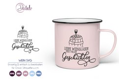 Geschichten SVG | Leere Weingläser SVG Product Image 1