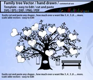 Family tree clipart SVG template, EPS, Dxf, Png, Pdf, Jpg Product Image 4