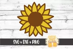 Sunflower - Summer Flower SVG PNG DXF Cut Files Product Image 2