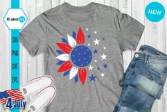 Patriotic Sunflower Svg, Sunflower Svg, Patriotic Svg Product Image 4
