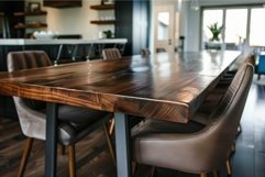 Modern wooden conference table in stylish office interior Product Image 1