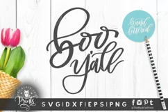 Boo Y'all SVG | Halloween Hand Lettered SVG Cut File Product Image 1
