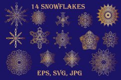 White snowflakes SVG. Christmas snowflakes SVG. Product Image 1