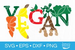 Vegan SVG Veganism SVG Vegetables SVG Animal Lover SVG Product Image 1