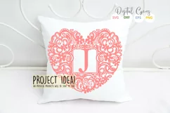 Letter J paper cut design. SVG / DXF / EPS / PNG files Product Image 3