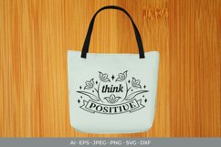 Think Positive Hand Lettering SVG Product Image 3