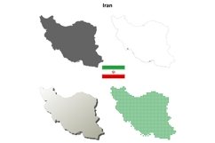 Iran outline map set Product Image 1