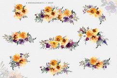 Watercolor Sunflower Clipart Collection Product Image 9