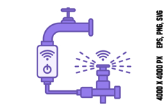 Purple Smart Irrigation Valve Icon Product Image 1