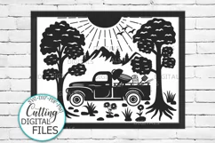 Summer truck landscape svg cutting cricut file porch sign Product Image 1