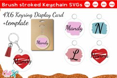 Brush stroked keychain and keyring SVG file for crafter Product Image 1