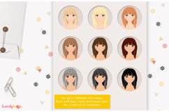 Girl clipart avatar, female logo, social brand LVB57 Indigo Product Image 3