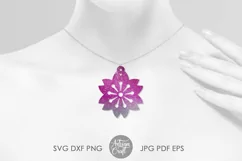 Cherry blossom earrings | faux leather earring | Laser files Product Image 2