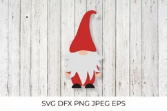 Cute Nordic gnome SVG. Christmas or Valentines gnome clipart Product Image 1