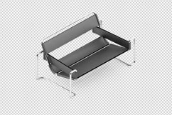 Isometric Arm Chair 3D isolated render Product Image 1