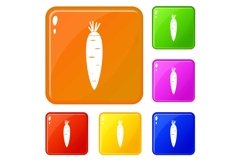 Carrot icons set vector color Product Image 1