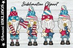 Norman The Gnome Loves America Sublimation Clipart Product Image 1