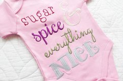 Baby Girls Sugar and Spice Embroidery Design Product Image 1