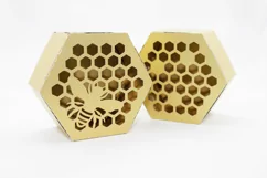 Honey bee favor box template, Honey wedding favors Product Image 5