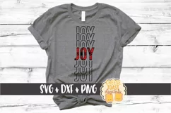 Joy - Buffalo Plaid Christmas Mirror Word SVG PNG DXF Product Image 1