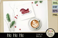 Chistmas SVG - Ho Ho Ho Santa's Sleigh Word Art Clipart Product Image 4