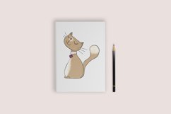 Cute cat clipart | Scandinavian kids clipart Product Image 5
