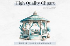 Tropical Beach Pavilion PNG, Boho Summer Cabana Clipart Product Image 1
