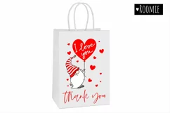 Valentines day cutfile, Valentine gnome I love you svg heart Product Image 2