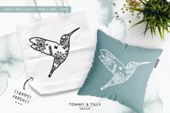 Hummingbird Meadow Animal - Papercut Template SVG EPS DXF P Product Image 3