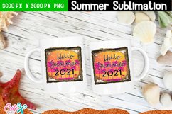 Hello Summer 2021- summer sublimation quote Product Image 4
