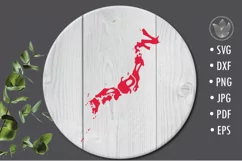 Japan SVG cut file in the shape of the country Product Image 3