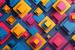Colorful Squares Shapes Background Wallpaper Product Image 1