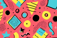 Memphis Pattern Background Wallpaper Product Image 1