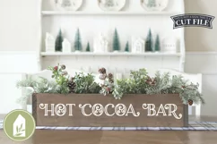 Hot Cocoa Bar SVG Files, Farmhouse Winter Sign SVG Product Image 3
