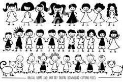 Stick People SVG / DXF / EPS / PNG Files - Free Design of The Week Product Image 1