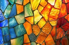 Colorful Stained Glass Background Wallpaper Product Image 1