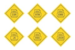 Set Of File Formats Icons Product Image 1
