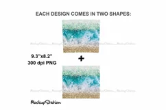 Beach Tumbler Wrap 20oz Skinny Design Sublimation PNG Product Image 3