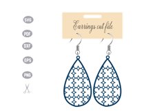 Earrings Template SVG Product Image 1