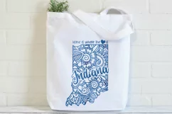 Indiana Mandala SVG File - Home is Where the Heart Is SVG Product Image 2
