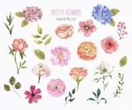 Watercolor Spring Floral Garden Clipart Easter Product Image 3