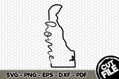 Delaware Home Border - Delaware State - SVG Cut File n405 Product Image 1